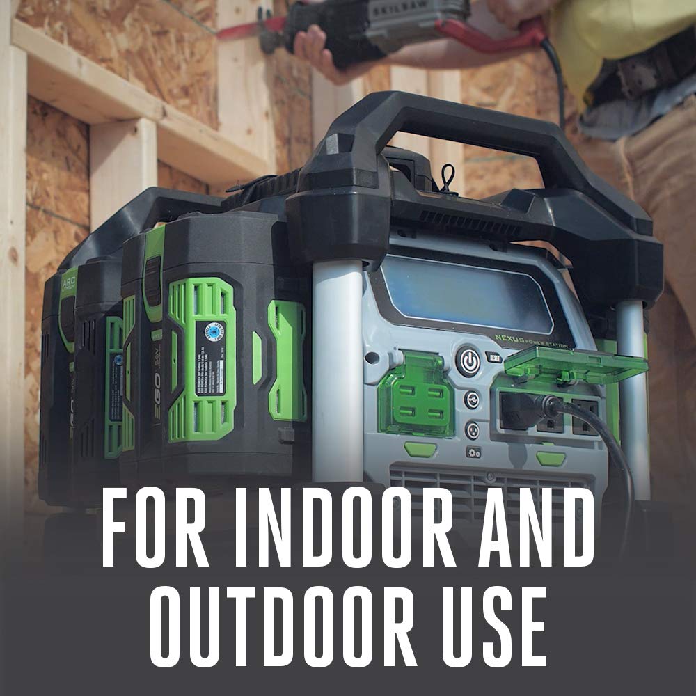 Ego Power+ Pst3042 Nexus Portable Power Station For Indoor And Outdoor Use Two 7.5Ah Battery Included, Black