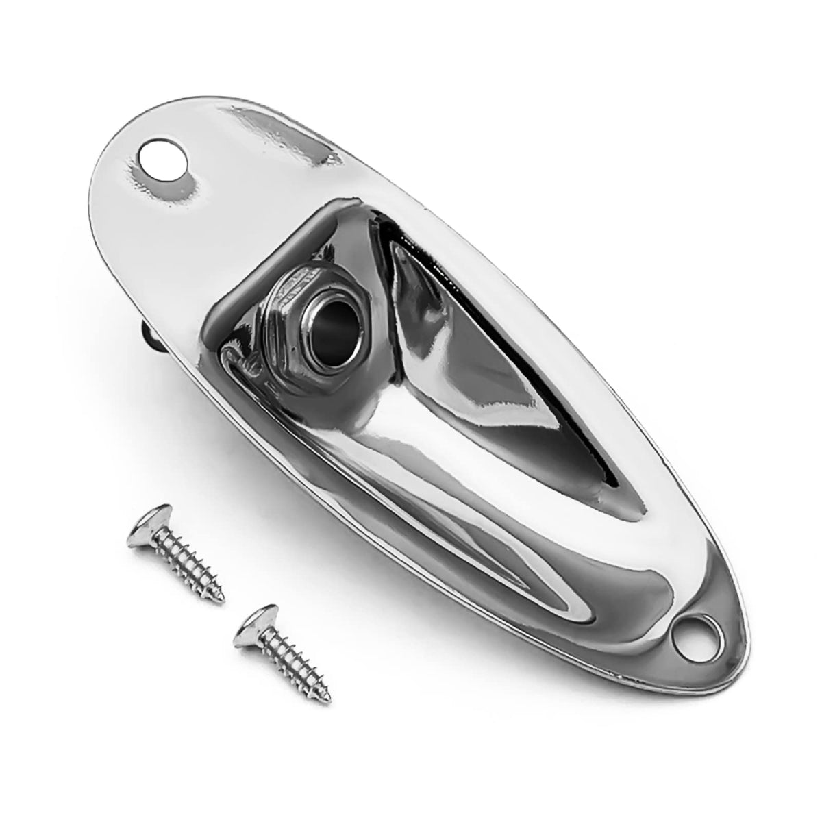 Maxcheer Guitar Input Jack Socket Plate Output Loaded Boat Style 1/4 Inch With Screws For Fender Stratocaster Strat St Mono Elec