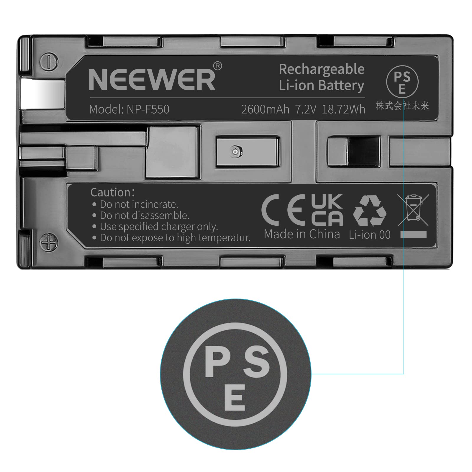 Neewer (2Pack) 2600Mah Sony Np F550/570/530 Replacement Battery For Sony Handycams, Neewer Nanguang Cn 160,Cn 216,Cn 126 Series