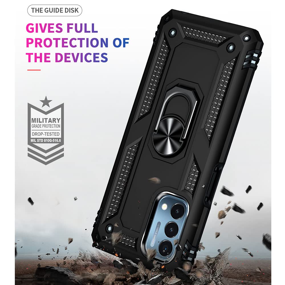 Aozuoton For Oneplus Nord N200 5G Case, Nord N200 5G Phone Case With Hd Screen Protector, [Military Grade 16Ft. Drop Tested] Rin