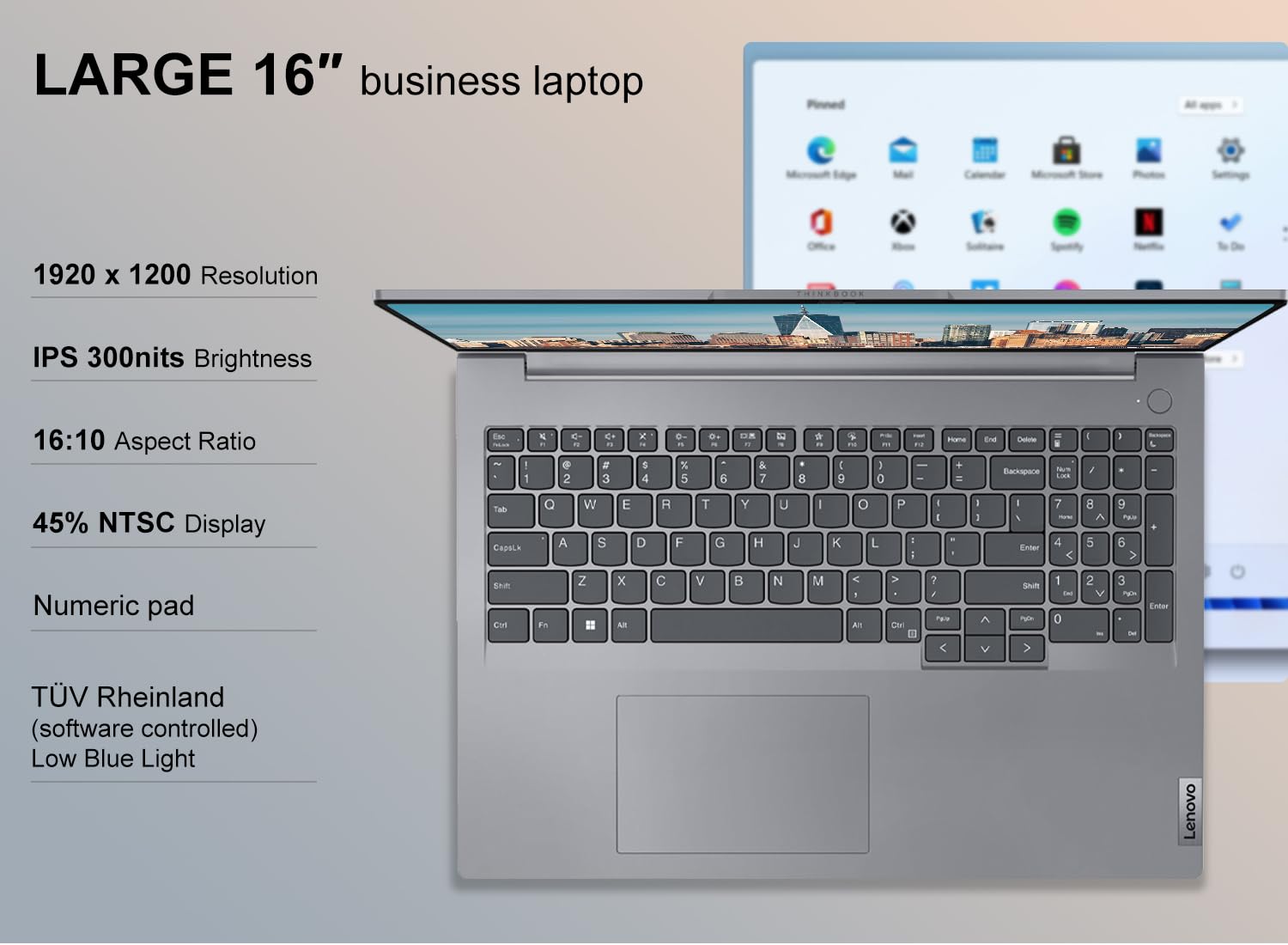 Lenovo Thinkbook 16 Business Laptop, Intel Core Ultra 5 125U (Beat I7-1355U), 16 Fhd Display, 32Gb Ram, 1Tb Pcie Ssd, Thunderbol