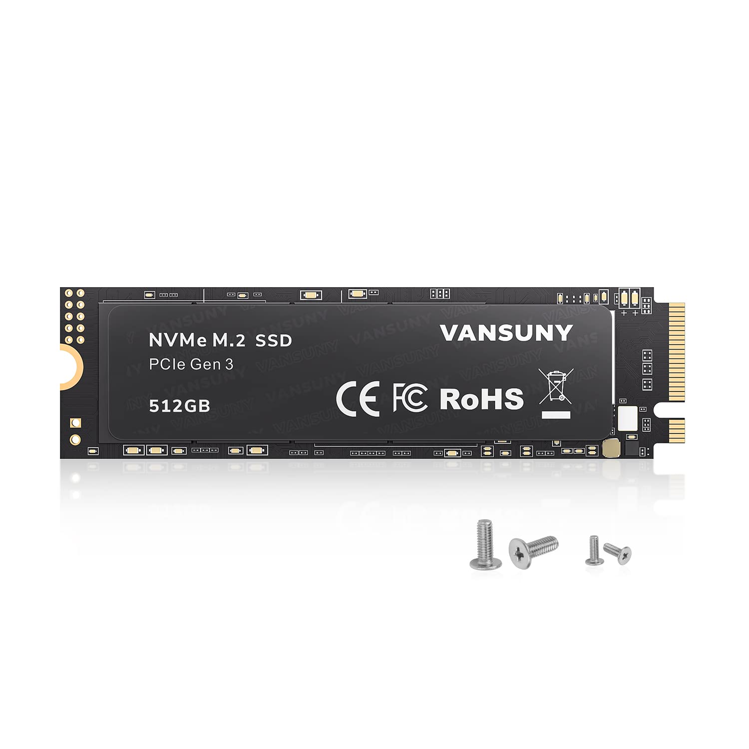 Vansuny 512Gb Nvme M.2 Internal Solid State Drive Pcie 3.0 Tlc Nvme M.2 Ssd 3D Nand Nvme M.2 2280 Speed Up To 3400/2900Mb/S Internal Solid State Hard Drive Pcie Ssd