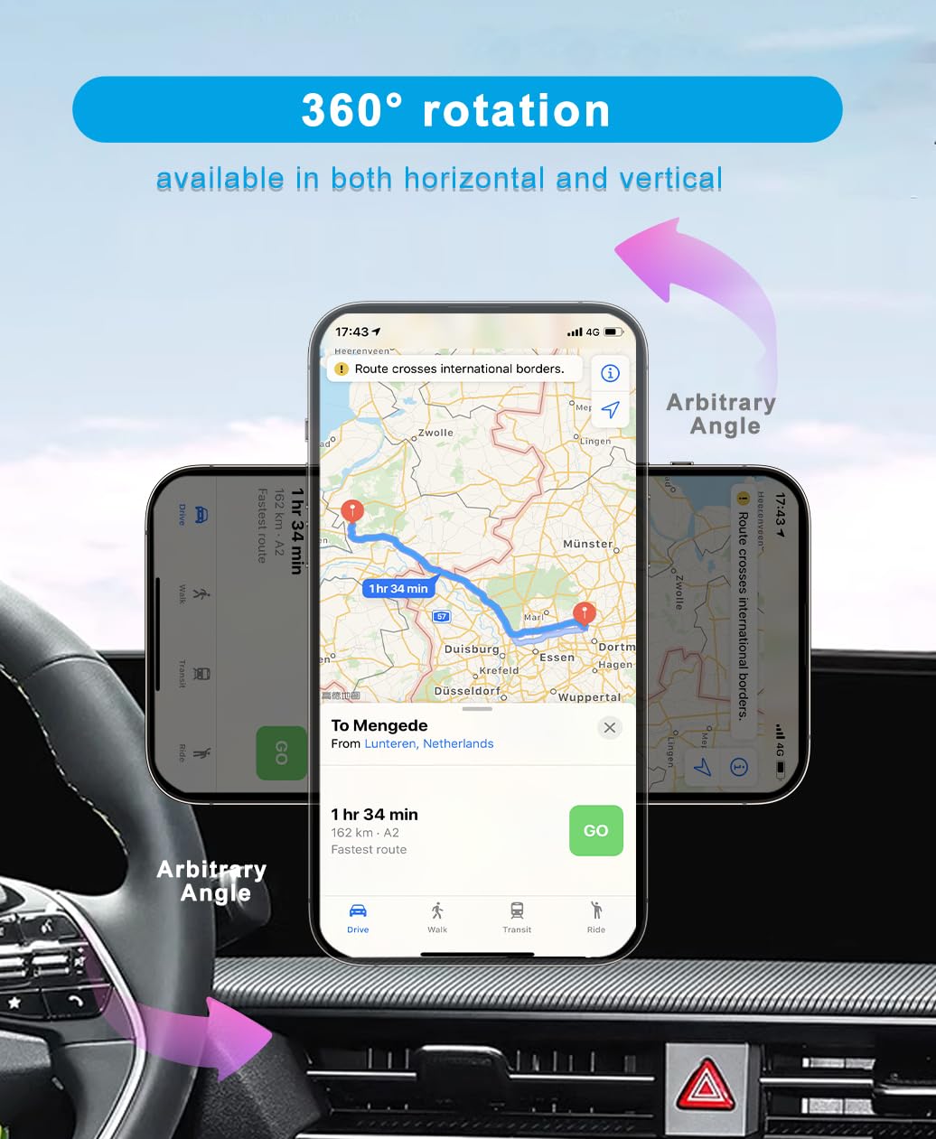 Kephth Car Phone Holder For 2025 Kia Ev6 Accessories 2022 2023 2024 Dash Mount Cell Phone Holder For Most Smartphones Auto Inter