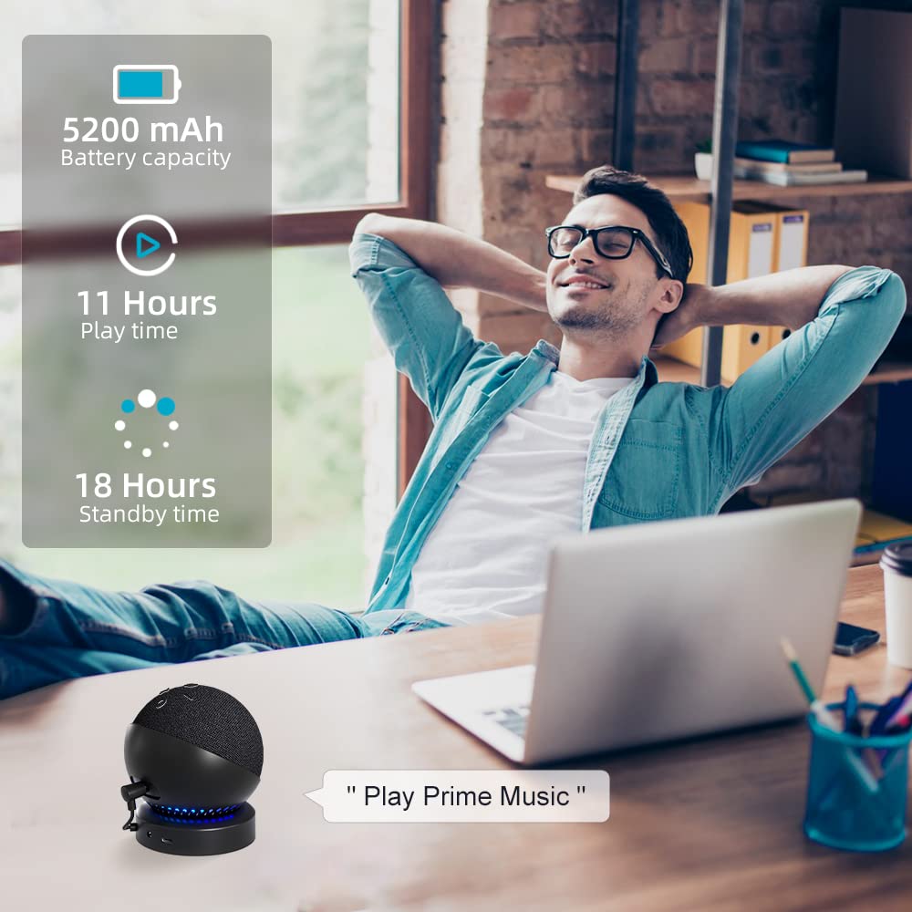 Liboer Battery Base For Echo Dot 5Th Gen Portable Echo Dot 4Th And 5Th Gen & Homepod Mini Battery Base Pack, Not Including The S