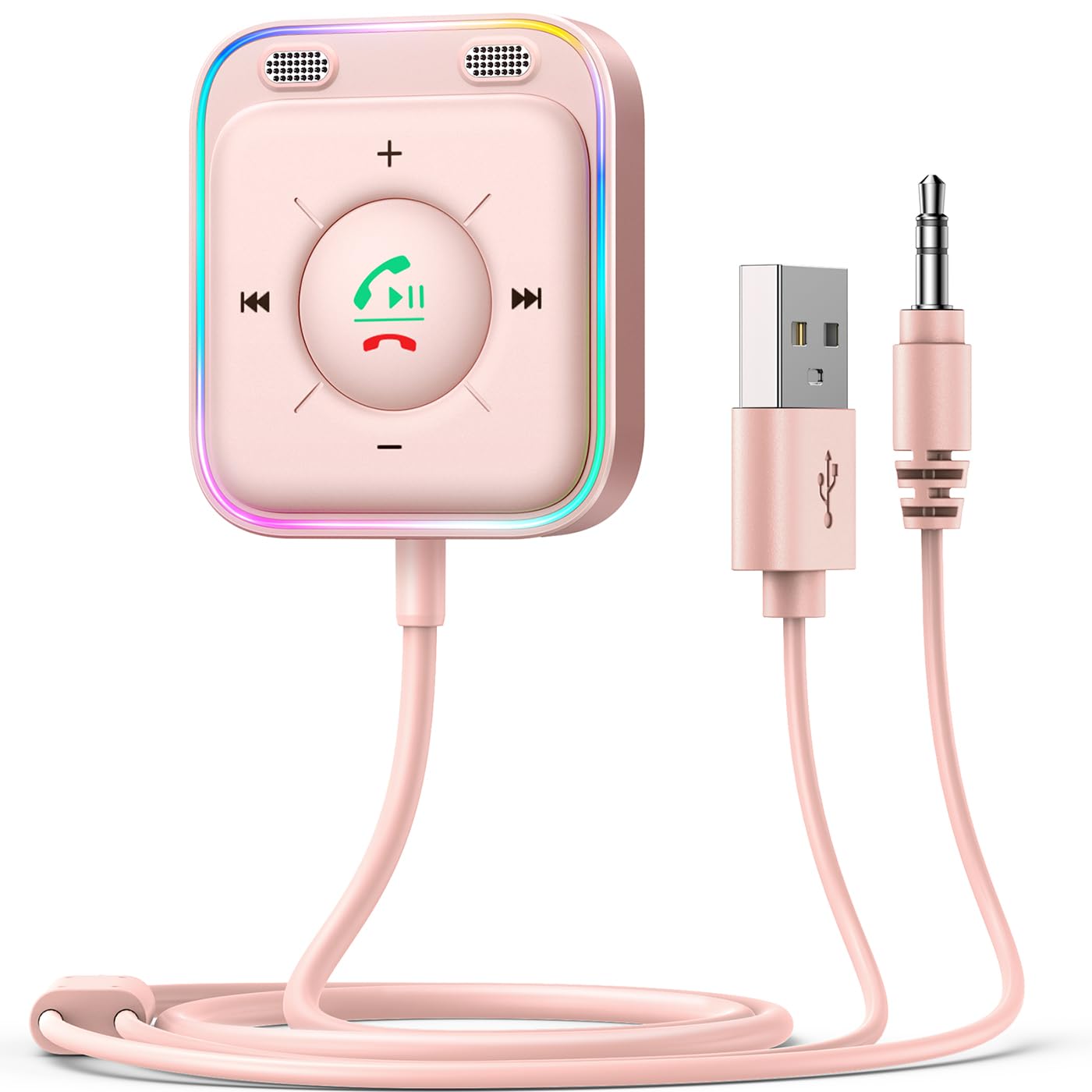 Joyroom Bluetooth 5.4 Car Adapter With Dual Mics And Noise Cancellation, Aux Bluetooth Car Kit With Plug And Play And Noise Filt