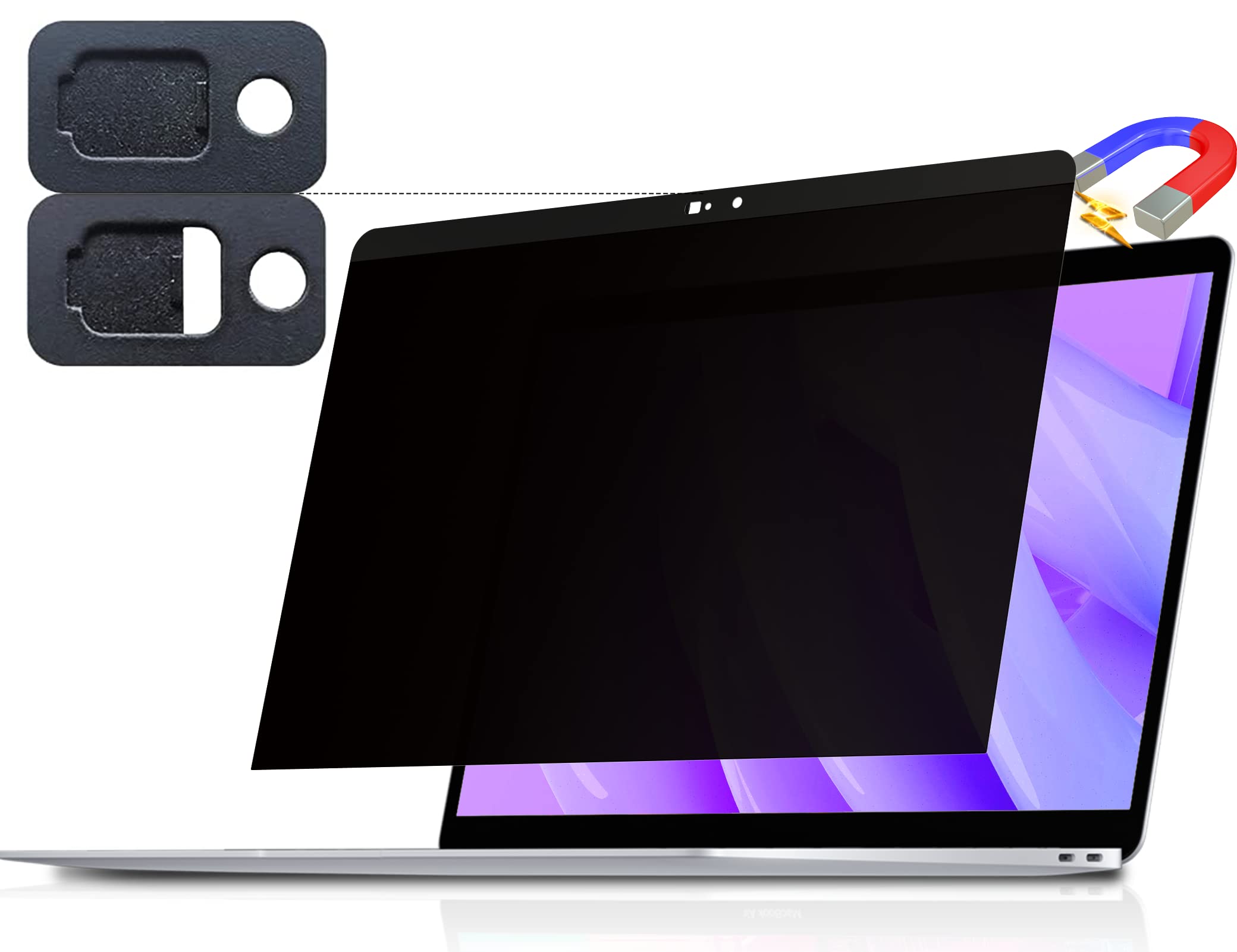 Peslv Magnetic Privacy Screen Compatible With Macbook 12 Inch (2012 2017), Removable Anti Blue Light Glare Filter Private Matte 