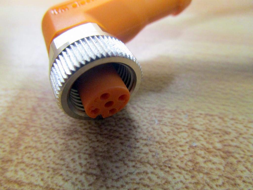 Ifm Efector, Evc005, 4 Wire Micro Dc Cordset, Right Angled, For Sensors With M12 Connector