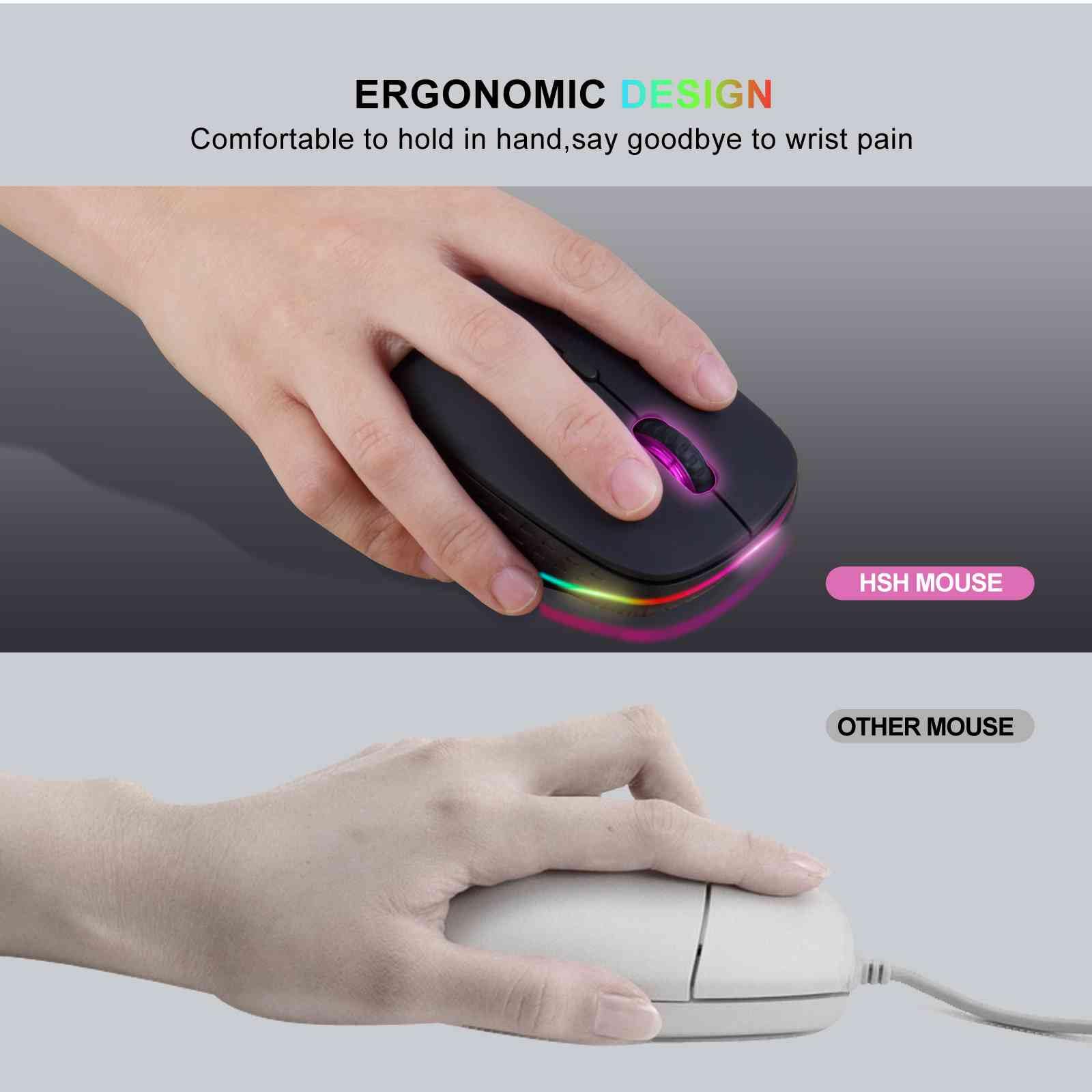 Urbanx Dual Mode Wireless Mouse   Bluetooth & 2.4Ghz Connectivity   Rechargeable, Energy Efficient Design For Asus Tuf Gaming Laptop, Pc, Mac, I Pad   Black