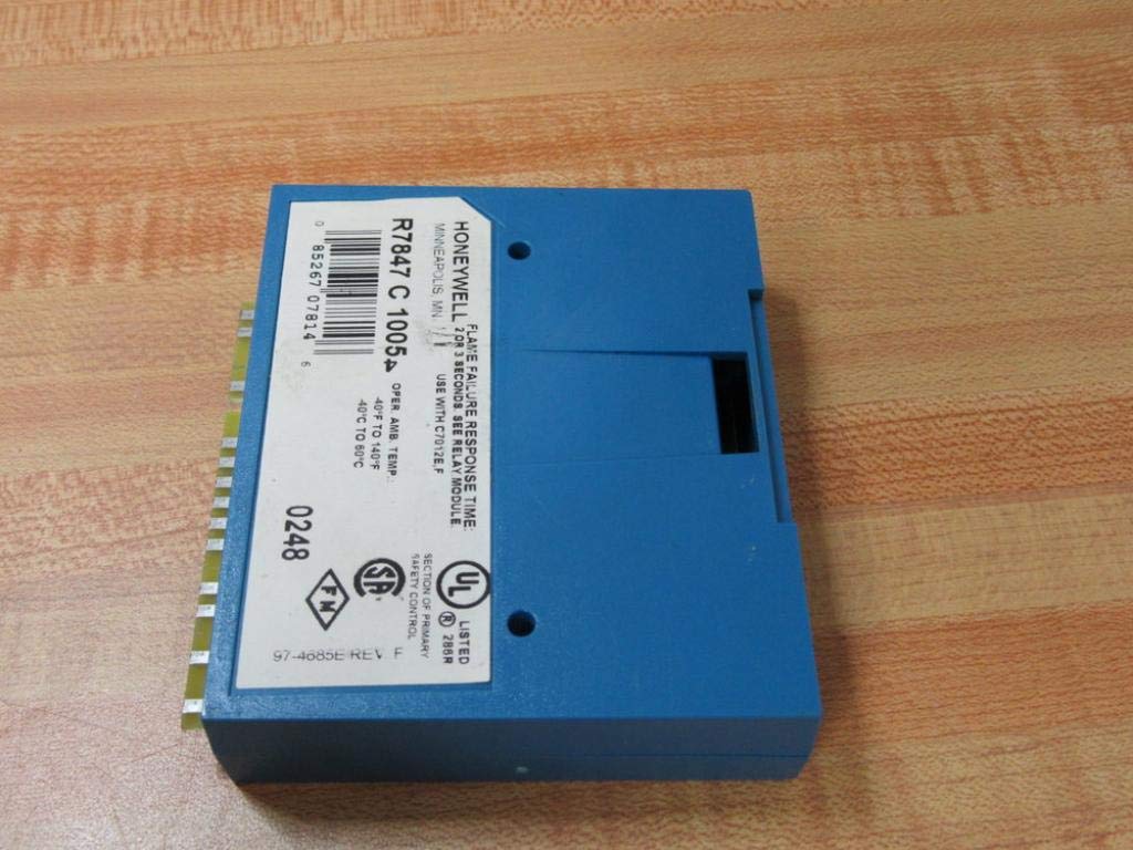 Honeywell R7847C-1005 R7847C1005, Amplifier Module, Dynamic Self-Check Rectification, 2-3 Flame Response Time, Use With C7012E-F