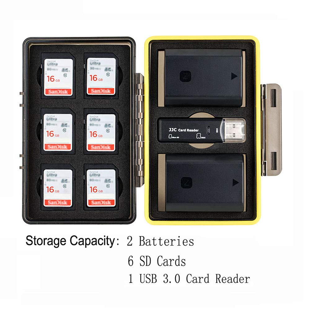 Jjc Camera Battery Case Organizer Holder Fits For Canon Lp-E6 Lp-E8 Lp-E12 Lp-E17 Nb-13L Nikon En-El15 En-El14 Fujifilm Np-W126