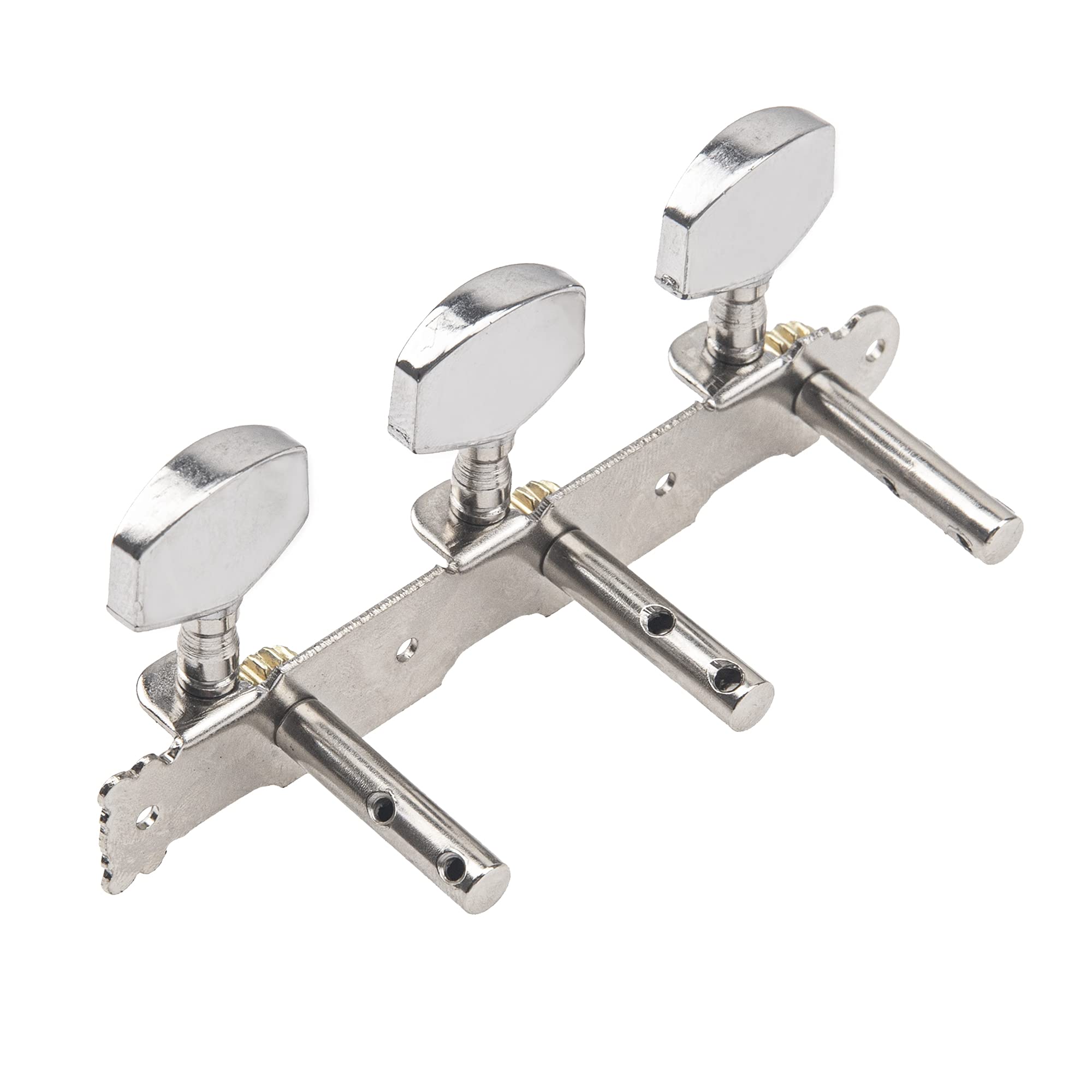2Pcs Yootones Guitar Tuning Pegs Keys 3R3L Machine Heads Tuners Set Compatible With Acoustic Folk Classical Guitar (Silver)