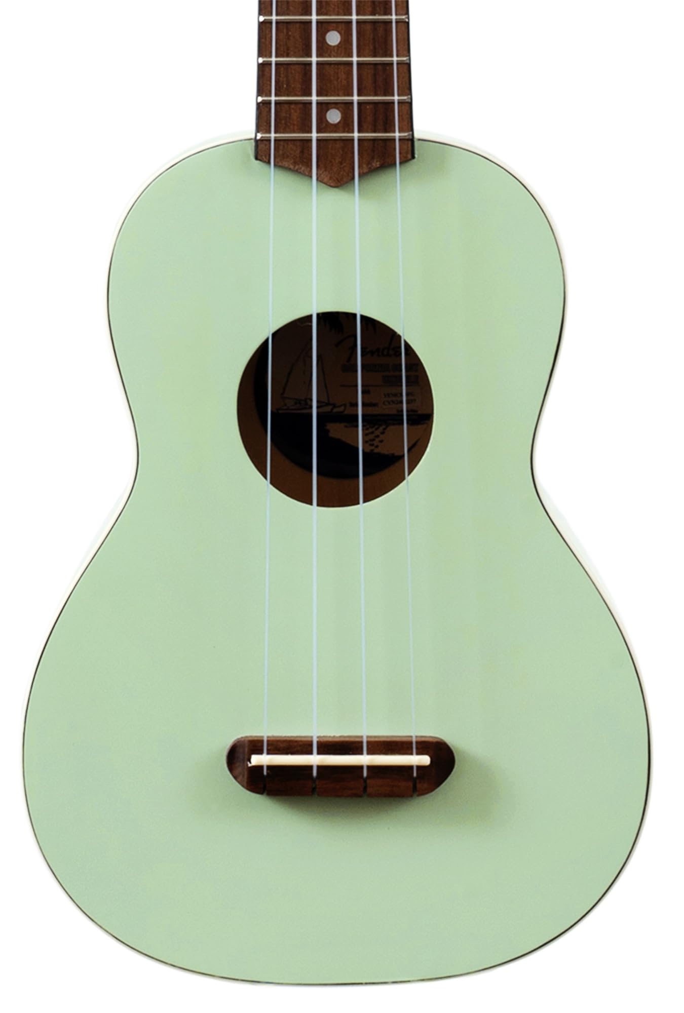 Fender Venice Soprano Ukulele   Surf Green Bundle With Gig Bag, Tuner, And Austin Bazaar Instructional Dvd