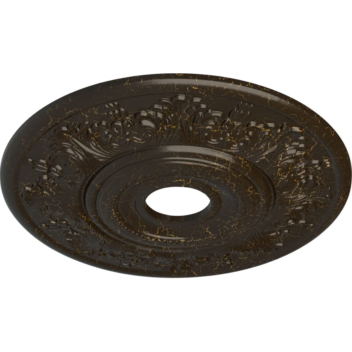 Ekena Millwork Cm20Vishc Vienna Ceiling Medallion, 20''Od X 3 1/2''Id X 1 1/2''P, Hand Painted Stone Hearth Crackle