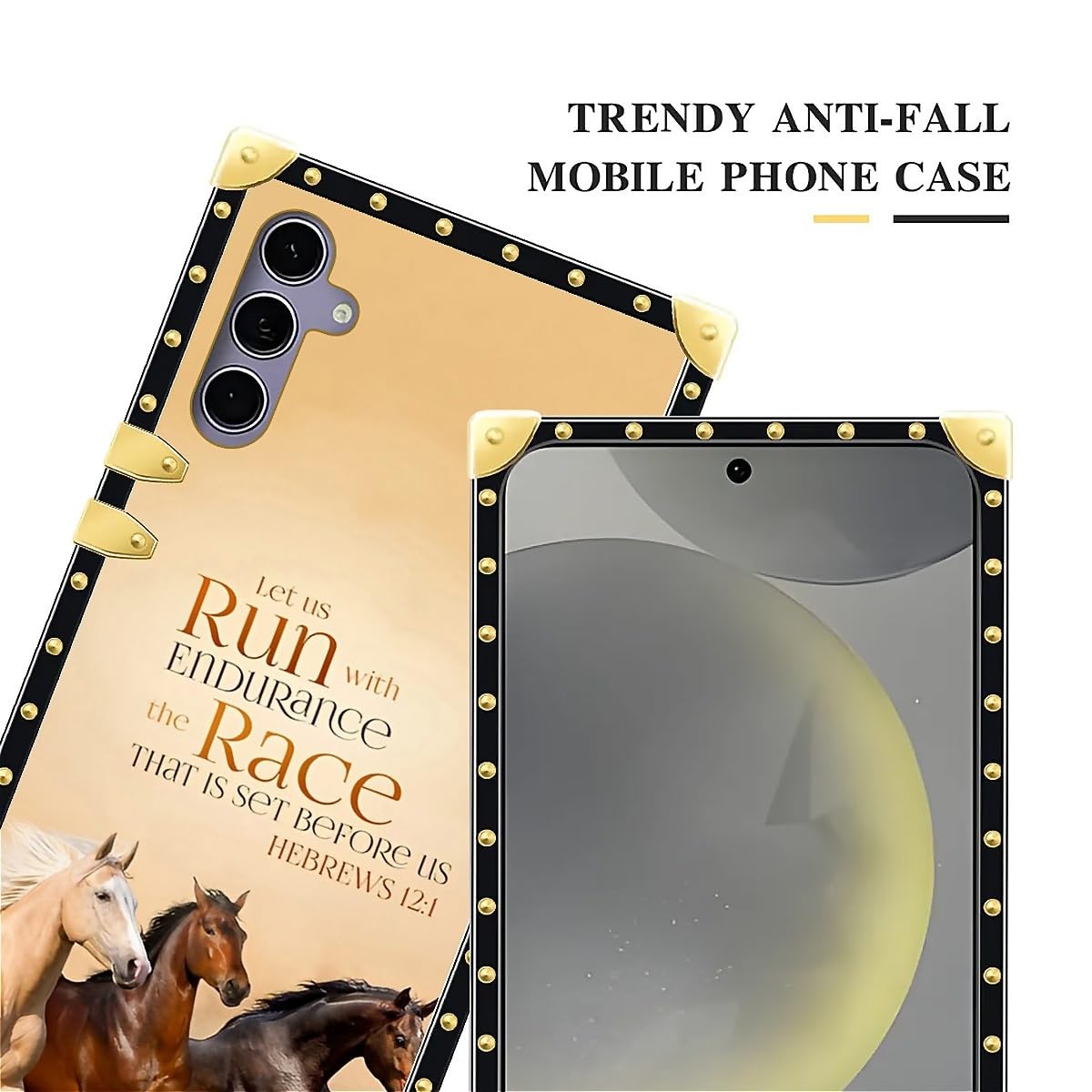 Tamefox Compatible With Samsung Galaxy S24/S25 Case,Christian Positive Quotation Horse Exquisite Patterns Soft Tpu Shockproof Pr