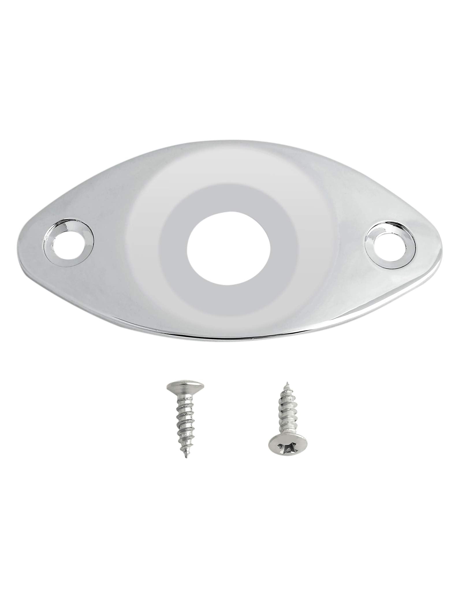 Holmer Guitar Jack Socket Plate Curved Recessed Oval Football Style Output Jack Plate Compatible With Les Paul Ibanez Jackson Gu