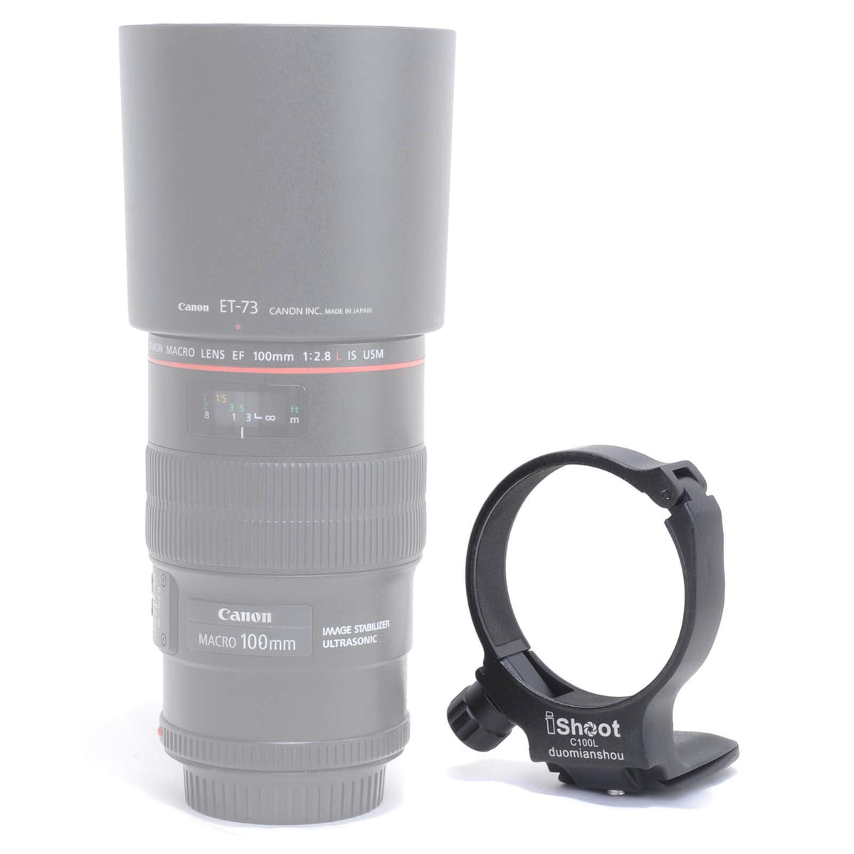 Ishoot Cnc Machined Diameter 68Mm Tripod Mount Ring Lens Collar For Canon Ef 100Mm F/2.8L Macro Is Usm Lens, Built In 55Mm Quick