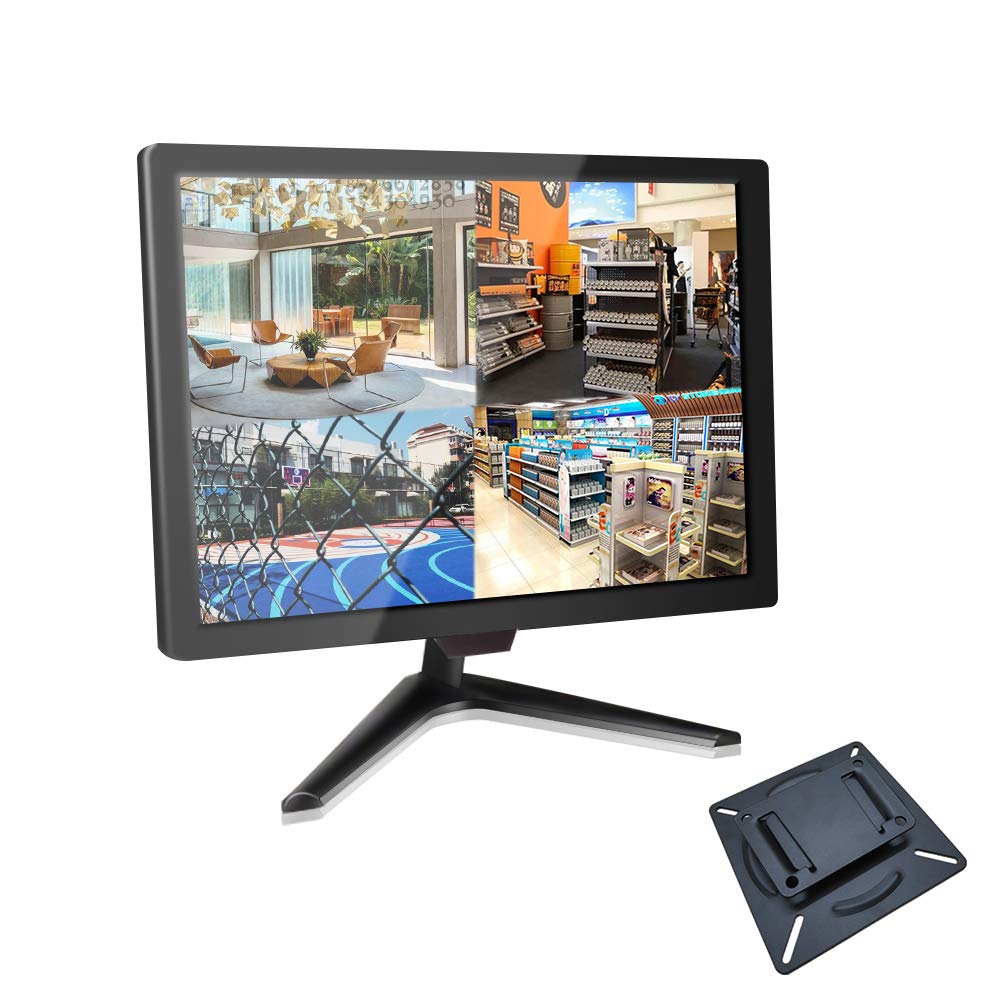 Cocar 19.5' Cctv Monitor, 16:9 1600X900 Bnc Monitor Bnc/Ypbpr/Vga/Hdmi/Audio In Out, Vesa Wall Mounting Tft Lcd Security Camera Monitor For Home Surveillance Systems Pc Stb Dvr
