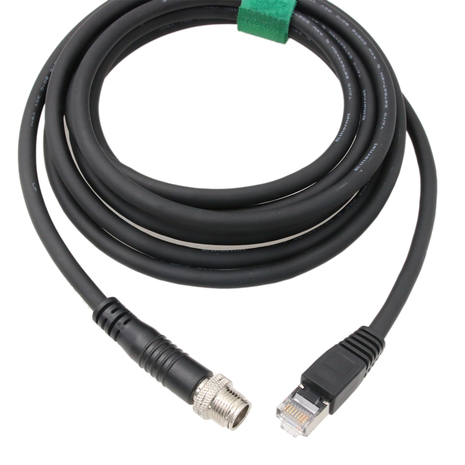 Hangton Ethernet Cable For Cognex Basler Baumer Camera Sensor Gige Vision Application High Speed Network M12 8 Pin X Coding To R