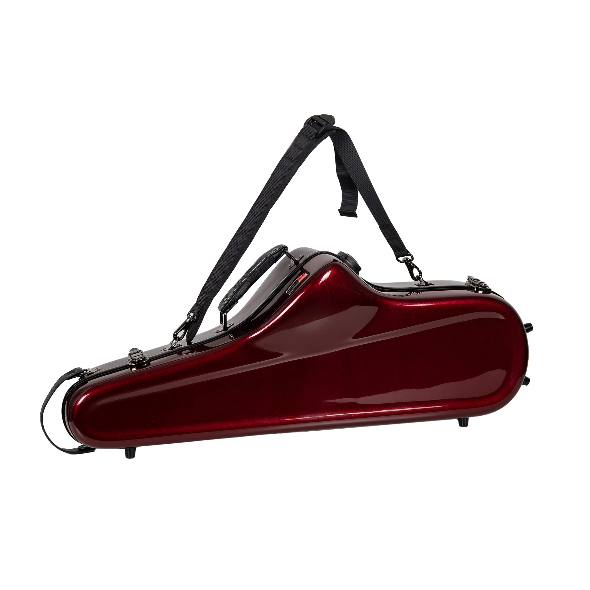 Crossrock Pro Grade Tenor Saxophone Case | Crimson Red, Tsa Lock, Stylish & Elite Protection, Detachable Straps, Accessory Pocke