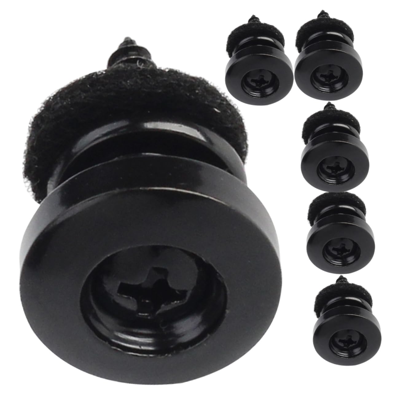 JOINPAYA 6pcs AntiSlip Guitar Strap Lock Buttons for Electric Bass Secure Attachment for Acoustic and Electric Guitars Sturdy a