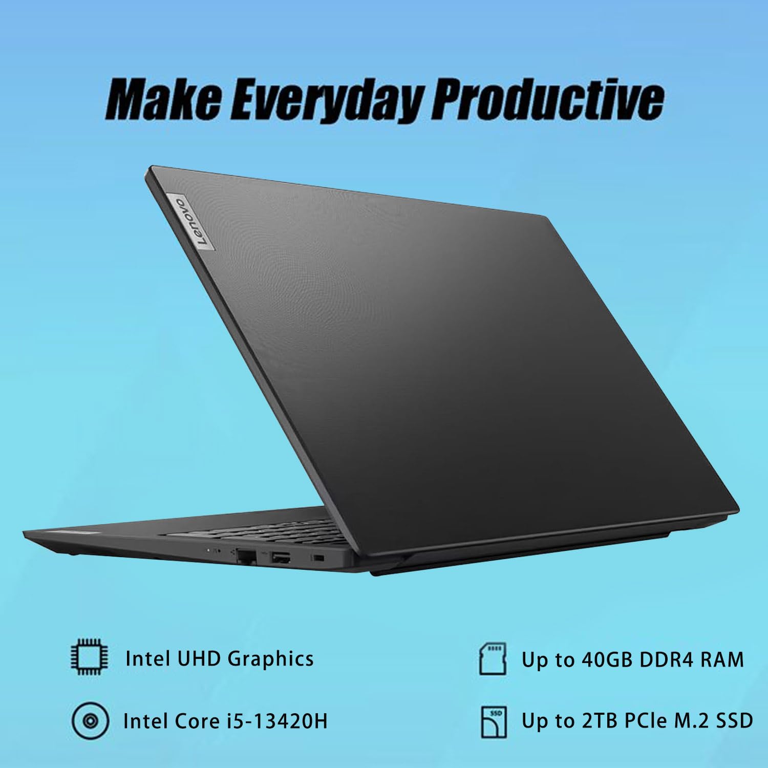 Lenovo V15 Gen 4 Laptop, 15.6 Fhd Display, Intel Core I5-13420H, 16Gb Ram, 512Gb Ssd, Hdmi, Rj45, Numeric Keypad, Webcam, Wi-Fi,