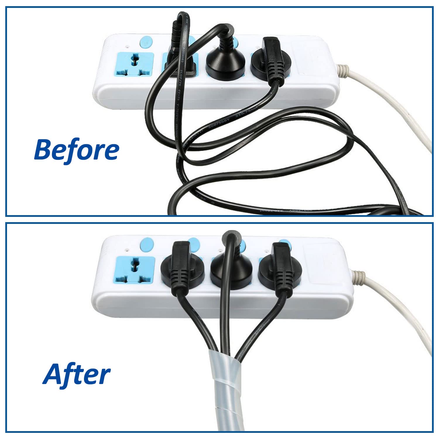 Spiral Cable Wrap   5.5 Ft 1'' Spiral Wire Wrap Cord Covers Bundle Sleeve Hose For Computer Electrical Wire Organizer (White, 1