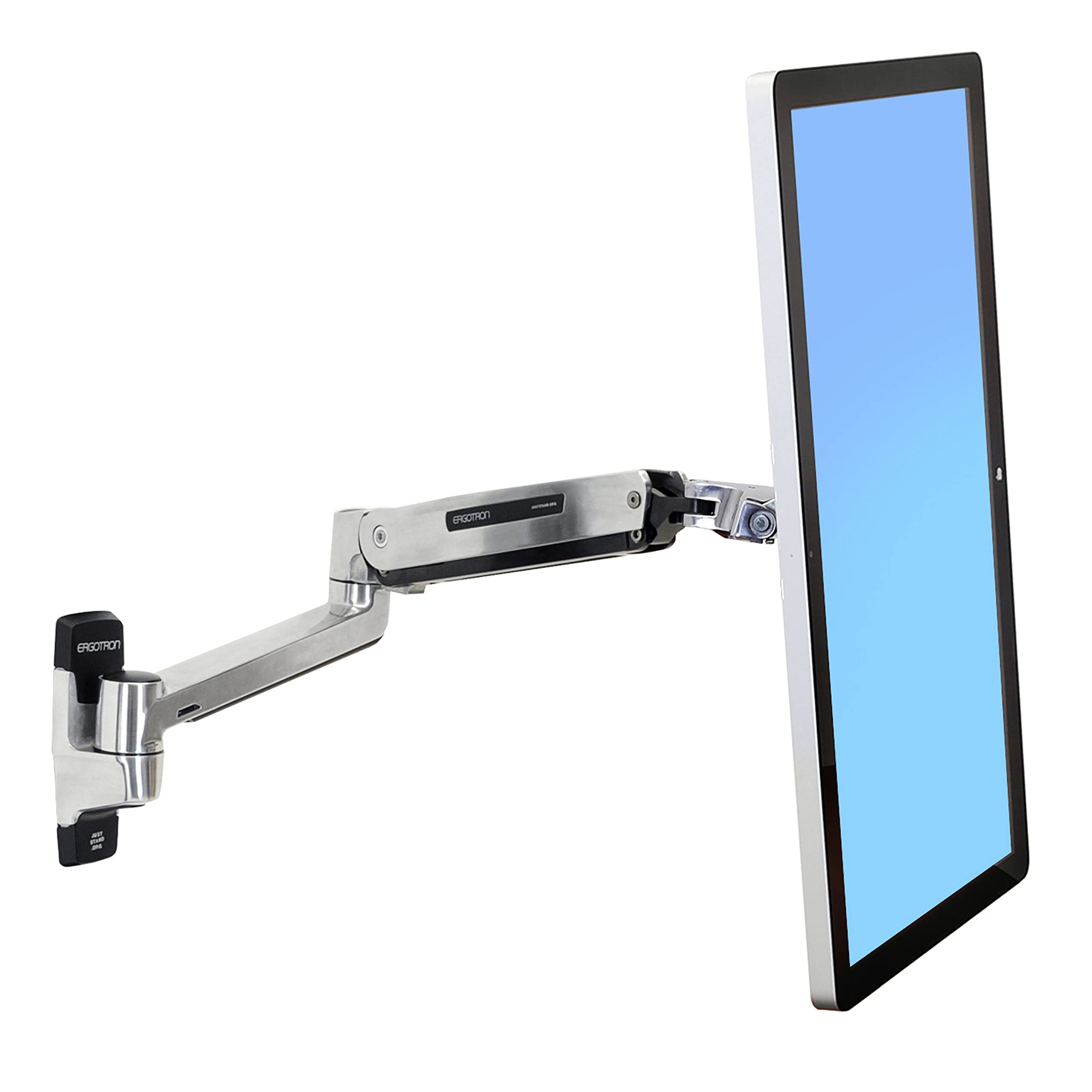 Ergotron � LX HD Sit Stand Single Monitor Arm, VESA Wall Mount � for Monitors Up to 49 Inches, 14 to 30 lbs � Polished Aluminum