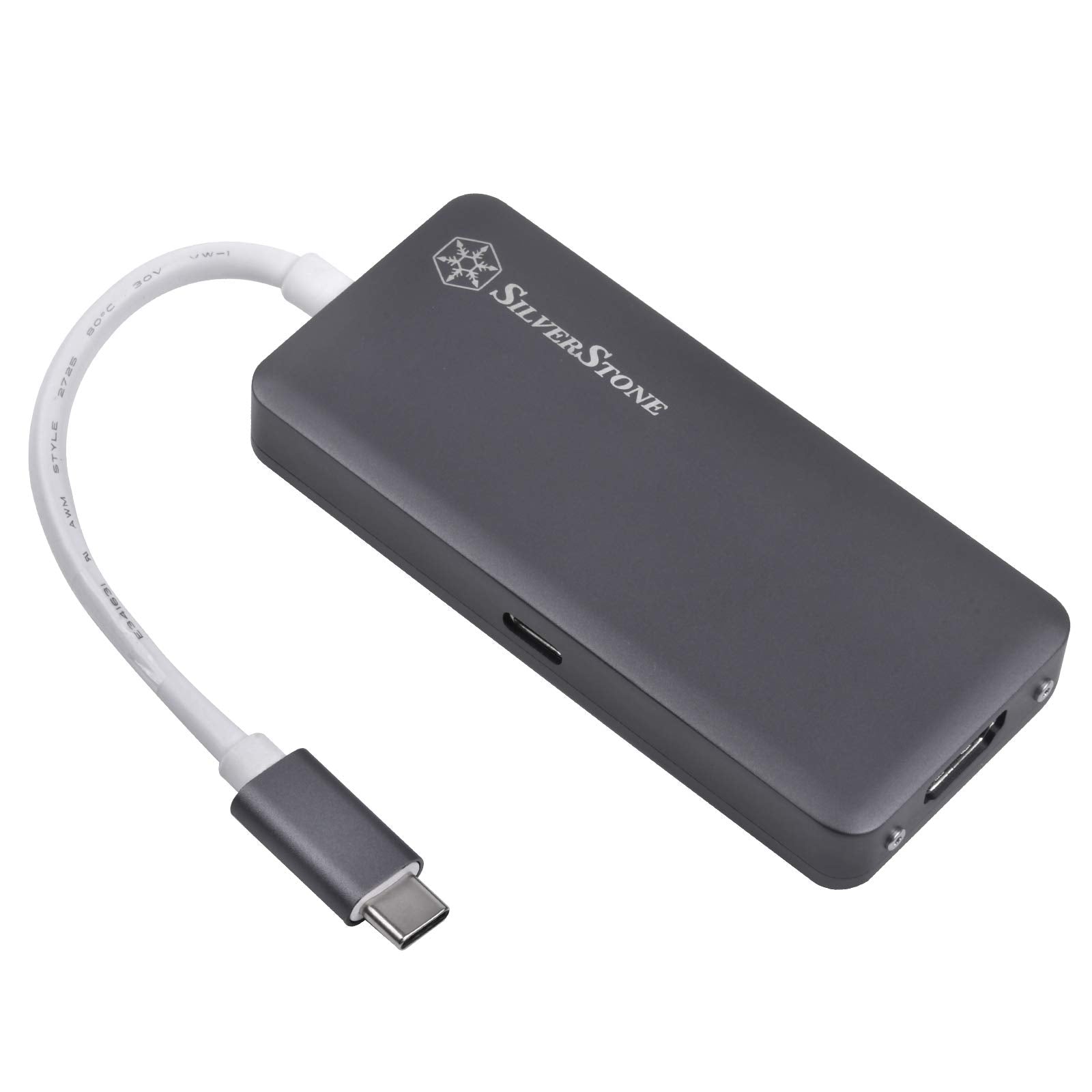 Usb 3.1 Type C Gen1 To Type C To Usb 3.1 Gen 1 Type A X3, Hdmi V1.4 X1, Type C Pd X1 Adapter, Charcoal