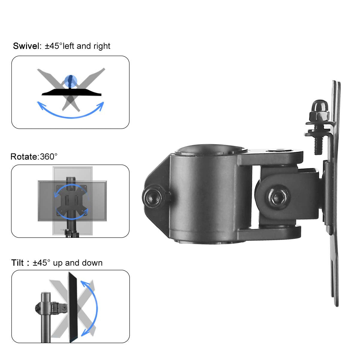 Suptek Single Head And Plate For Suptek Monitor Mount (Md6Tb)