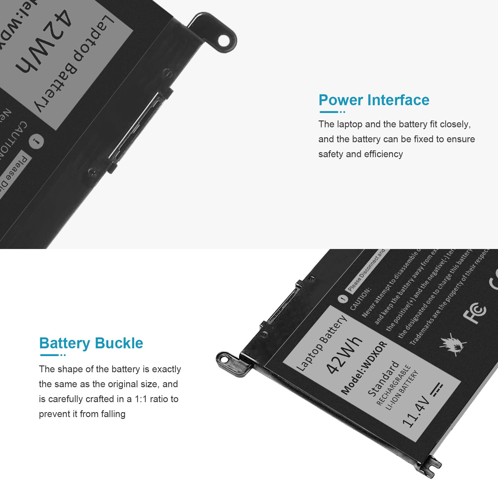Tree.Nb Wdx0R Laptop Battery Replacement For Dell Inspiron 13 15 5000 7000 Series 5565 5567 5570 5578 7560 7570 7573 7579 5368 5