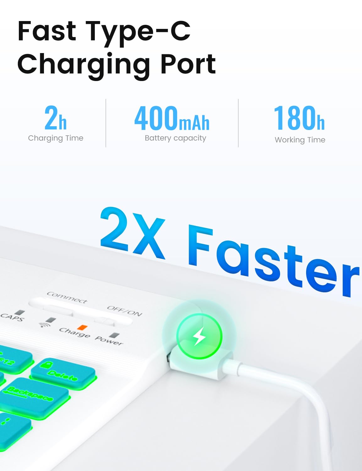 Oyeeice For Ipad Air 5Th Generation Case With Keyboard   Detachable Backlit Keyboard, Smart Folio Cover With Pencil Holder For I