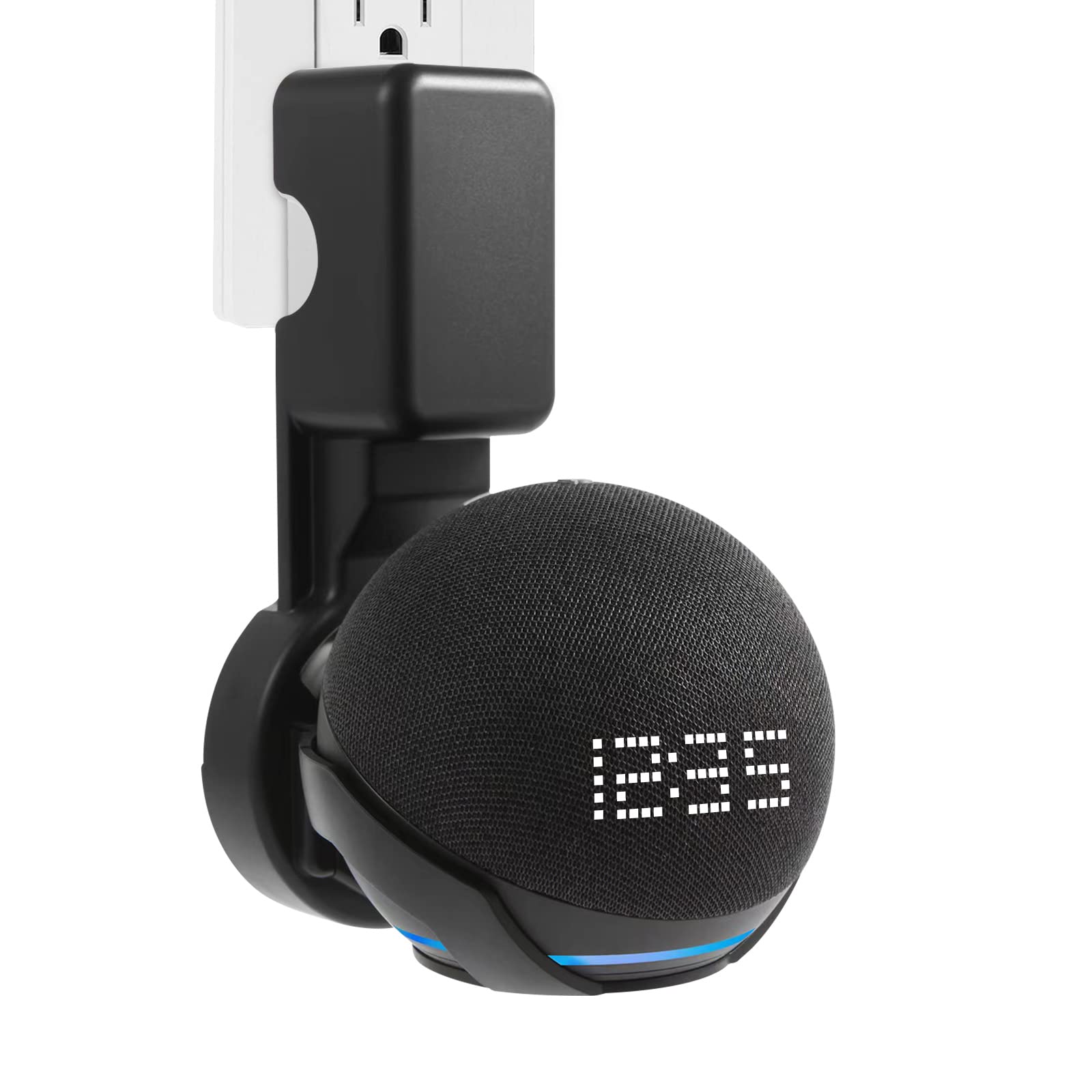 Zuolaco Wall Mount Holder For Echo Dot 5Th Generation, Outlet Hanger Stand For Echo Dot (5Th & 4Th Gen), Space Saving Dot Access