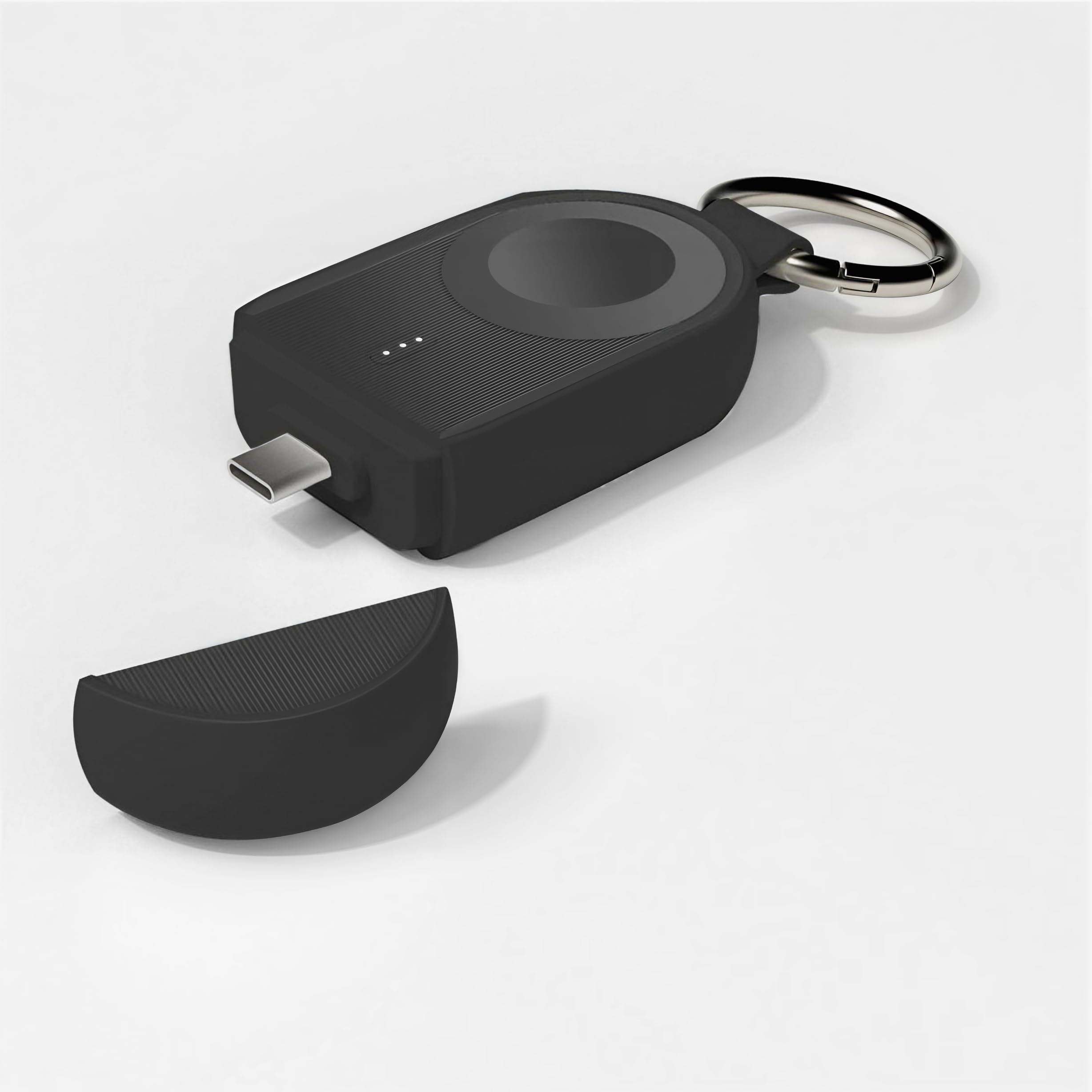 Portable Charger for Apple Watch,1200mAh Power Bank Magnetic iWatch Charger Keychain Style Wireless USB-C Travel Essential Fast 