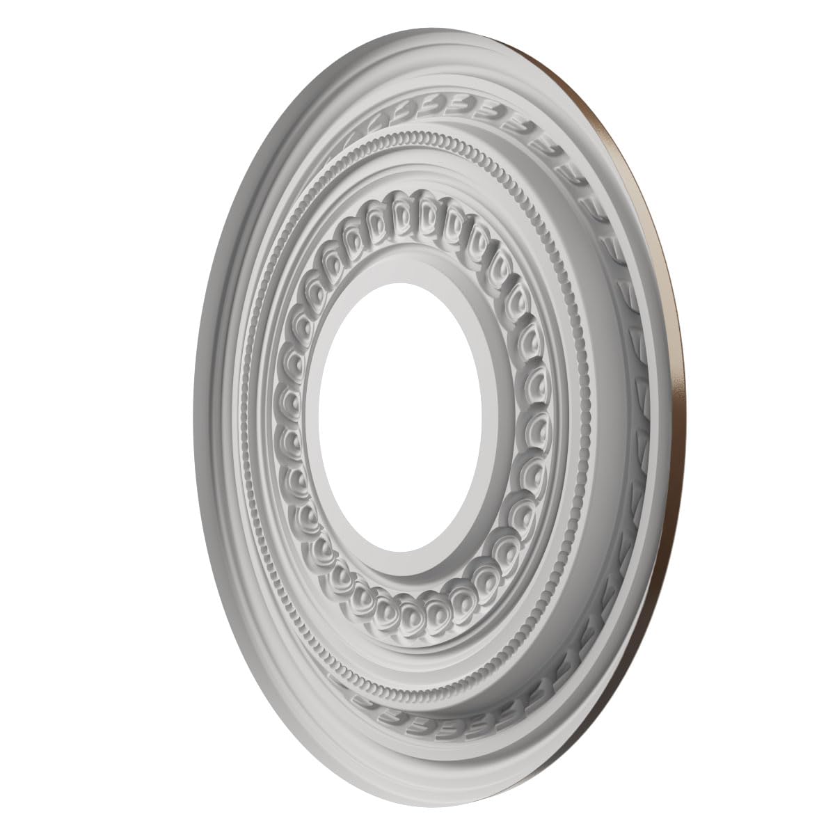 Ekena Millwork 10Od X 3 1/2Id X 3/4P Cole Thermoformed Pvc Ceiling Medallion (Fits Canopies Up To 4 1/4), Metallic Copper