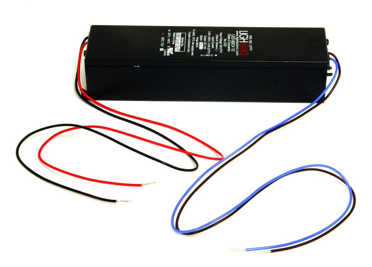 60W 12V Dc Constant Voltage Led Hardwire Power Supply Driver, White