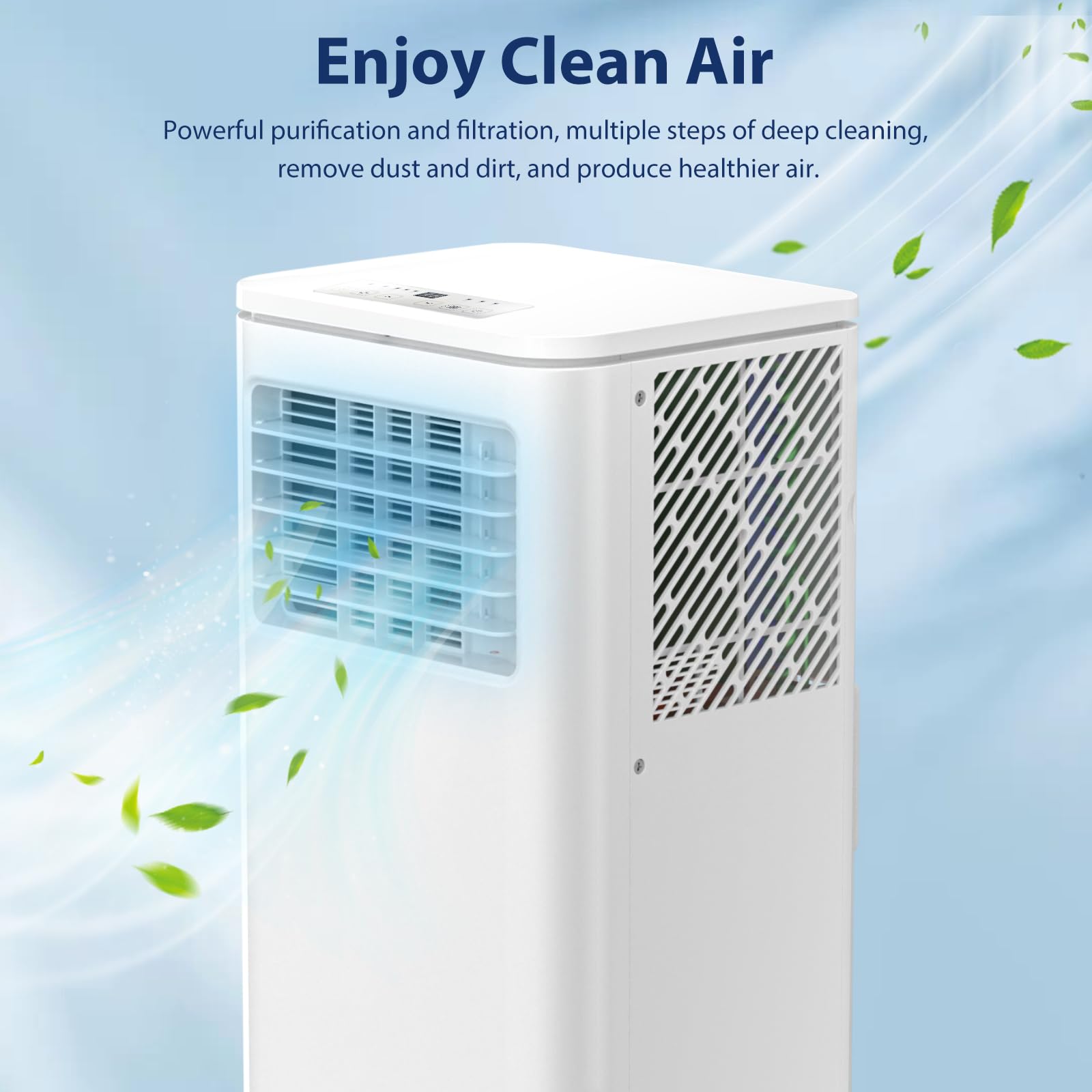 Portable Air Conditioners, 8000 Btu With Remote Control, 4 In 1 Free Standing Cooling Ac With Fan & Dehumidifier & Cools, 24H Ti