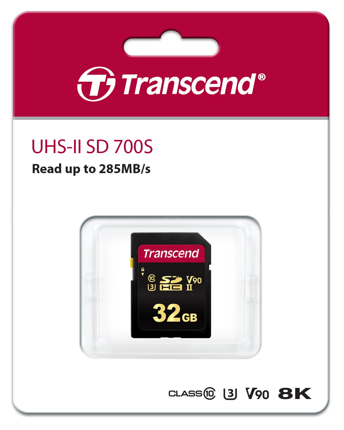 Transcend TS32GSDC700S 32GB UHS II U3 V90 SDHC Flash Memory Card