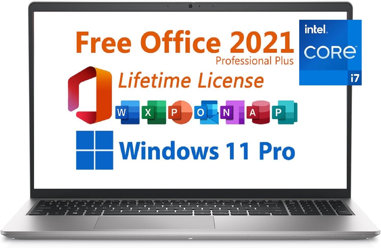 Dell Inspiron 2024 Business Laptop,15.6-inch FHD, Intel Core i7-1355U,32GB RAM, 2TB SSD, with Free Lifetime Office 2021, Type C,