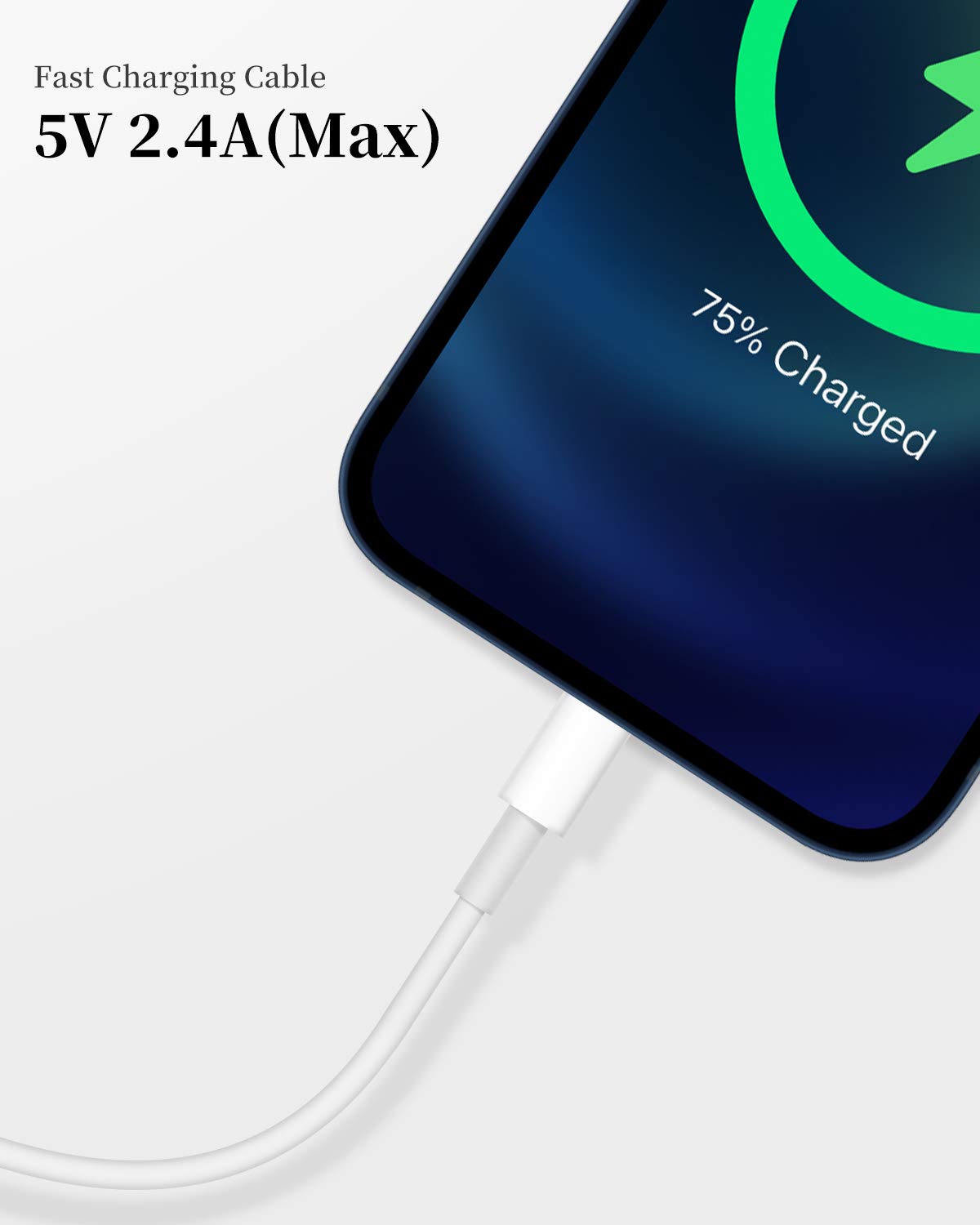 Apple Iphone Charger Cable, 2 Pack Original Usb To Lightning Cable Apple Mfi Certified 6 Ft, Fast Iphone Charging Cord For Iphon