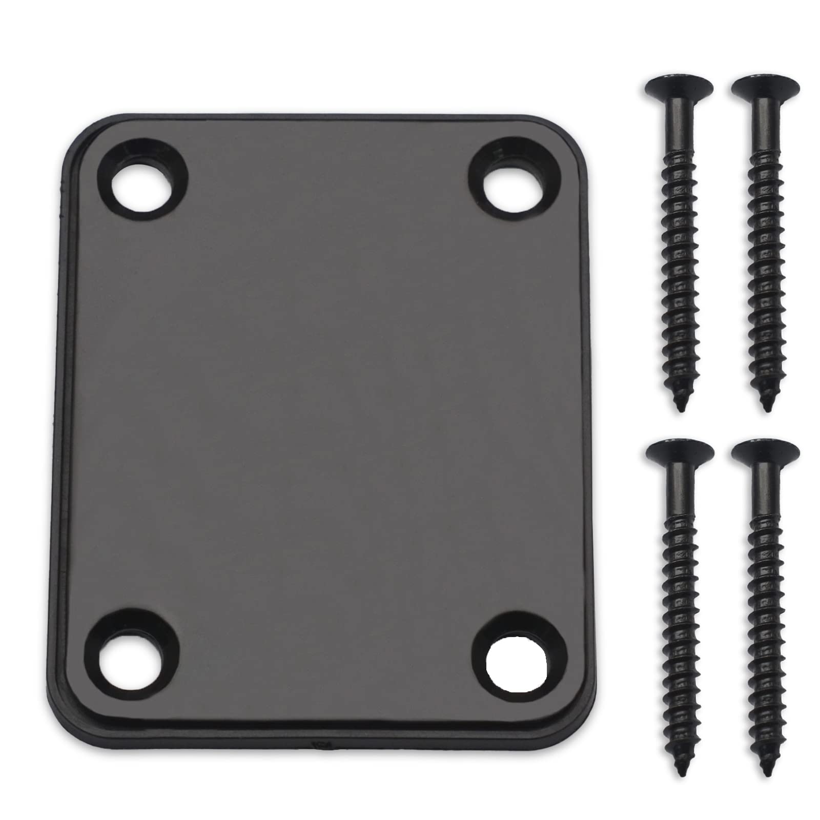 Maxcheer Electric Bass Guitar Neck Plate Guitar Neck Joint Connecting Strengthen Plate Guitar Parts (Black)