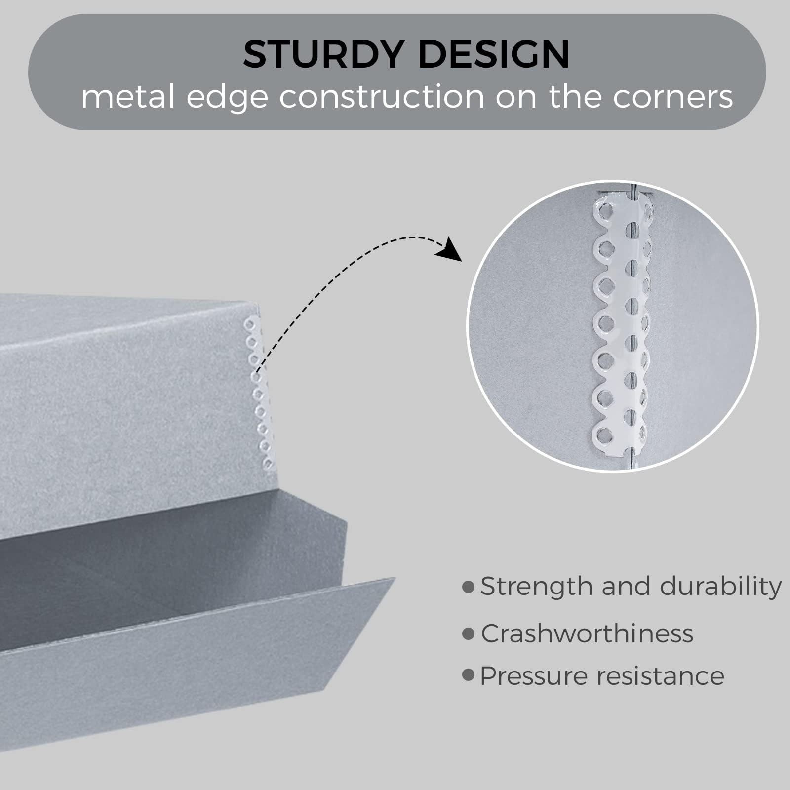 Lineco, Archival Storage Box, Museum Preservation Organizer With Drop Front Design, Acid-Free With Metal Edge, Preserves Picture