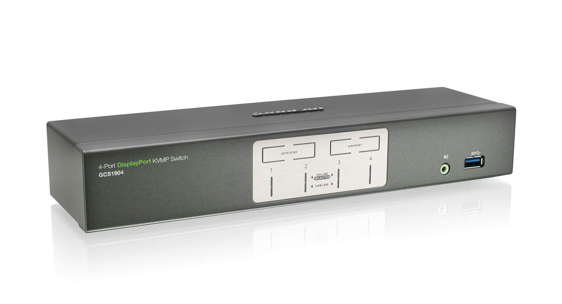 Iogear 4 Port Dual View Dual Link Dvi Kvmp Switch With Audio, W/Full Set Of Cables,(Gcs1644 Taa Compliant)