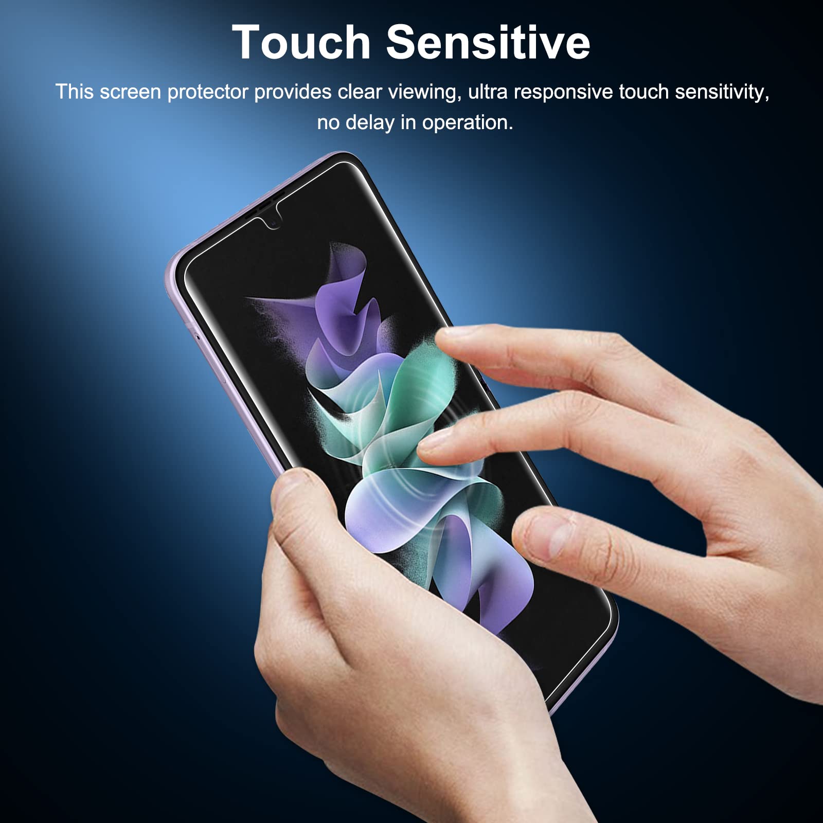 Geekboy (2 Set Upgraded) Screen Protector Compatible For Samsung Galaxy Z Flip 3 5G 2021, 2 Pack Inner And Back Flexible Soft Tp