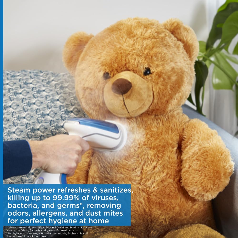 Rowenta Pure Tex 4 In 1 Handheld Steamer For Clothes, 1700W, Xl 6.8 Ounce Water Tank, 25 Second Heat Up, Powerful Steam, Reversi