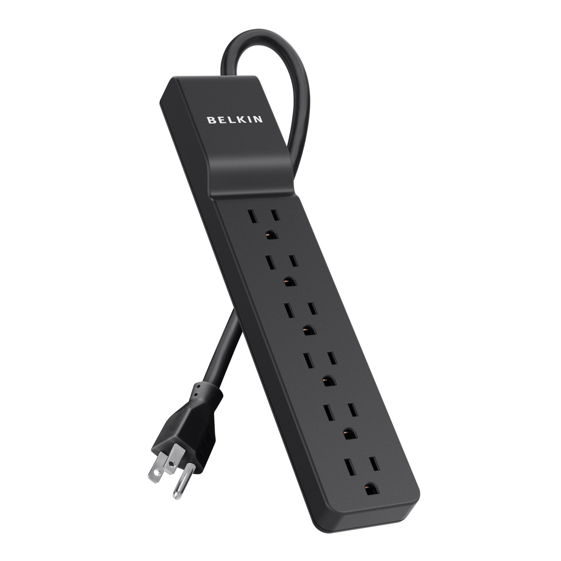 Belkin 6 Outlet Home And Office Surge Protector With Essential Power Filtration And 4Ft Cord, 700 Joules, Black