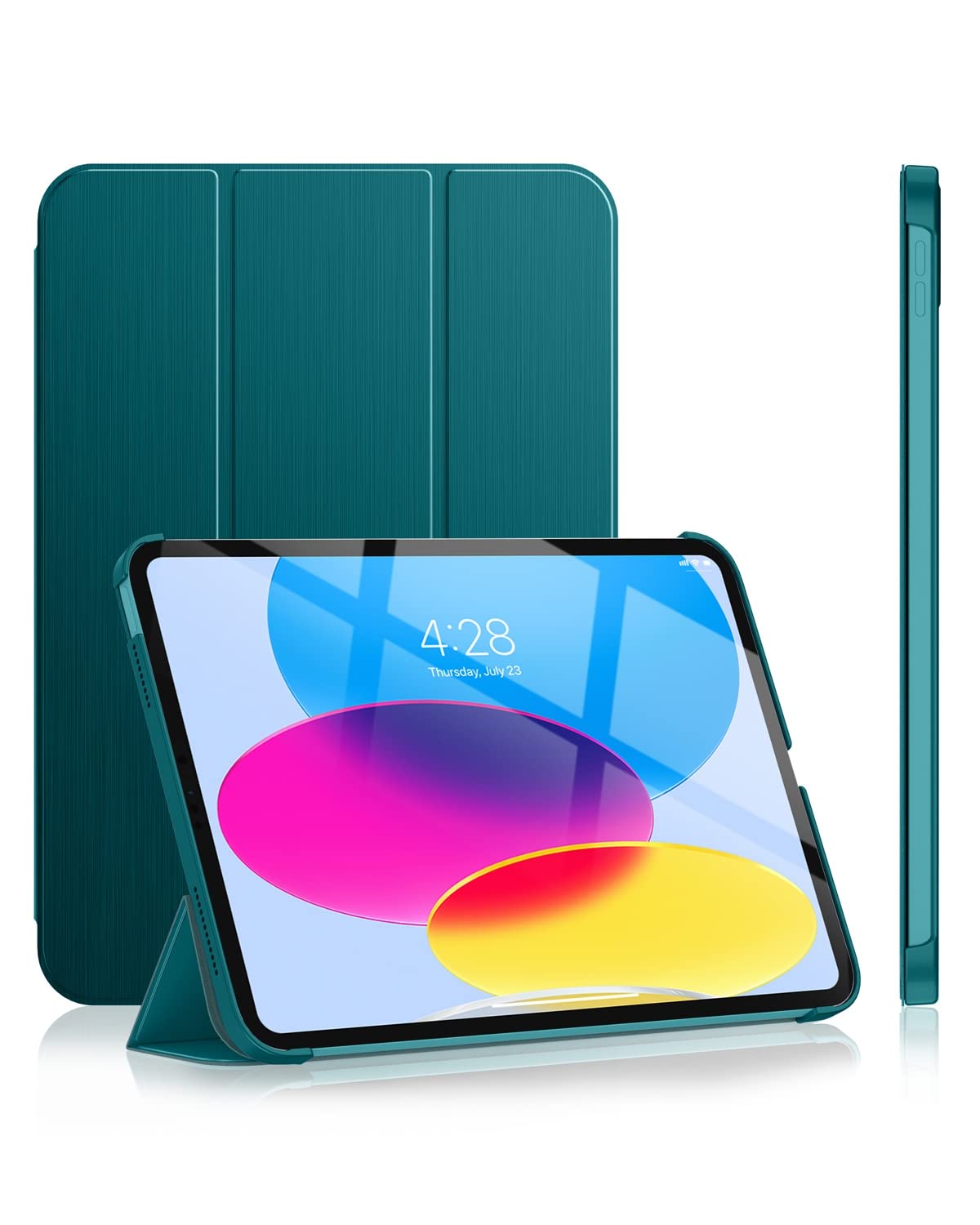 Soke Case For Ipad 11Th Generation (A16) 11 Inch 2025 & 10Th Gen 10.9 Inch 2022   [ Auto Wake/Sleep + Slim Trifold Stand], Protective Hard Pc Back Cover For Apple Ipad 11/10   Teal