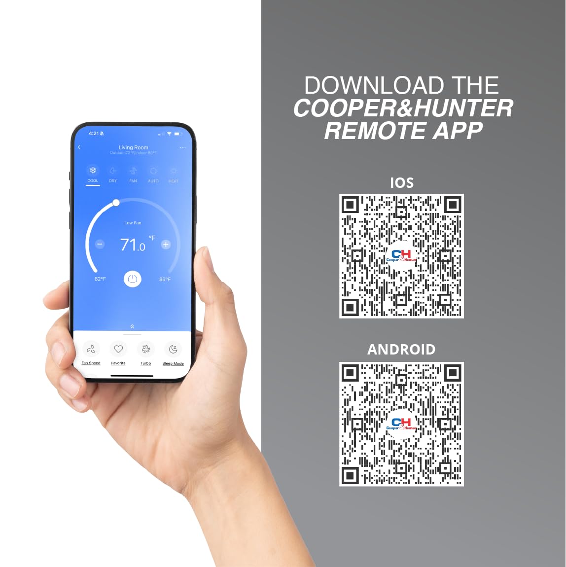 Cooper & Hunter 9,000 Btu 230V Single Zone Wall Mount Ductless Mini Split Air Conditioner & Heat Pump - 21.3 Seer2 - 16Ft Instal