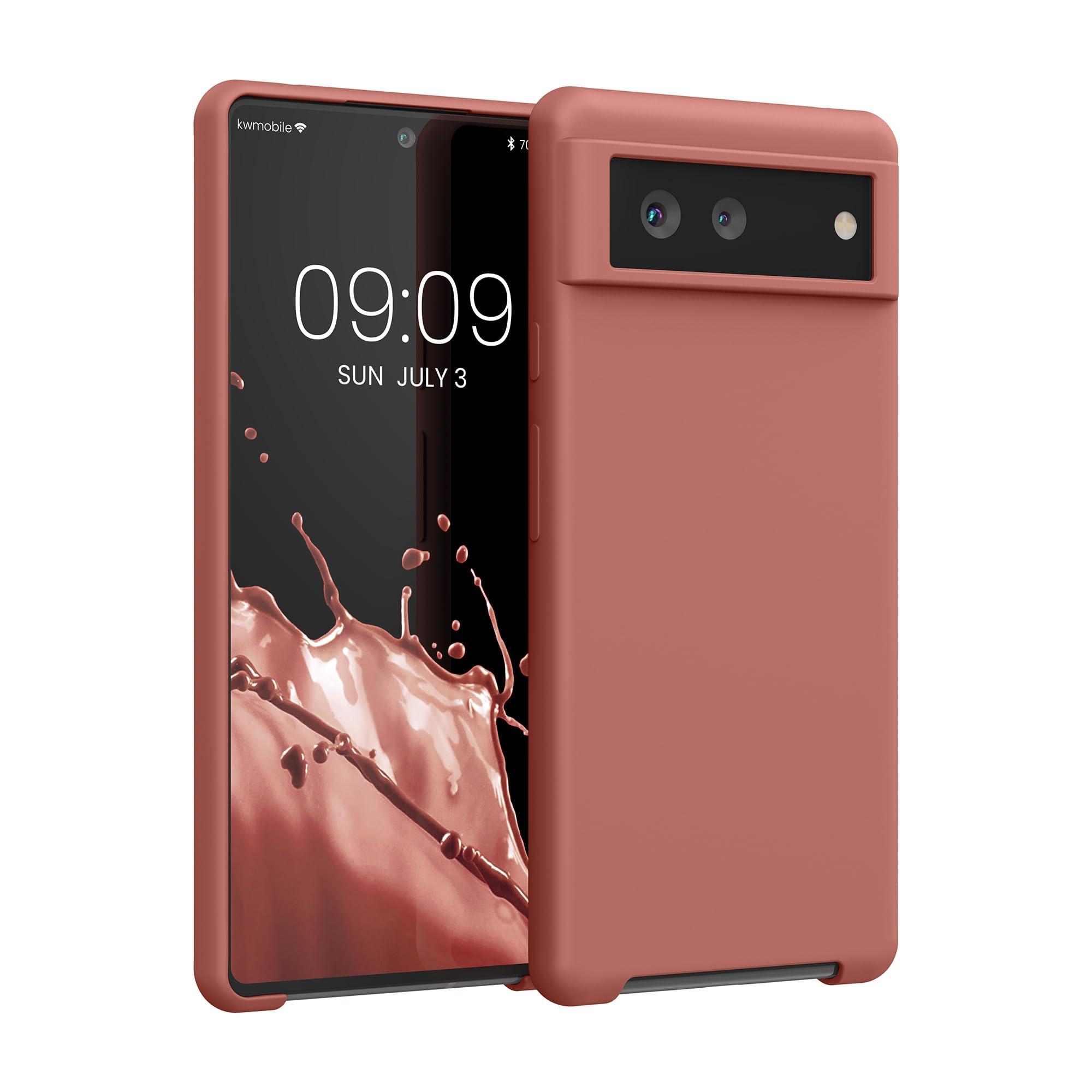 kwmobile Case Compatible with Google Pixel 6 Case - TPU Silicone Phone Cover with Soft Finish - Winter Rose