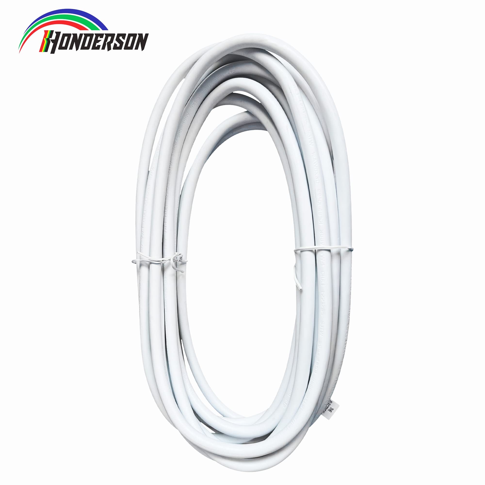 Honderson Indoor Outdoor Extension Cord Weatherproof, Ul Listed, 16 Gauge 30Ft White 3 Prong Heavy Duty, 16/3 Sjtw 13A Power Cor