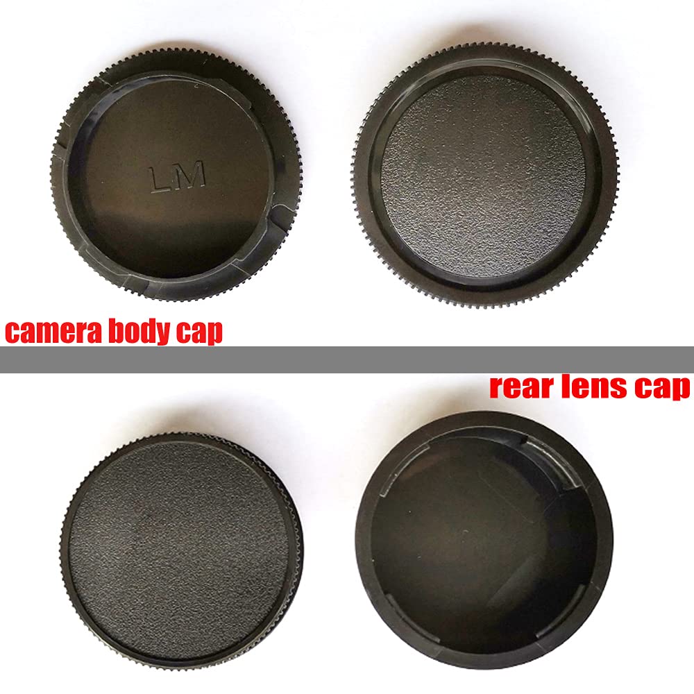 Rear Lens Cap And Front Body Cap For Leica M8 M9 M10 M11 Camera W/M Lm Mount Lens (2 Sets)